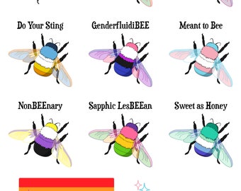 Fun Pride Stickers and Decals |  Mix and Match | Sticker Pack | LGBTQIA
