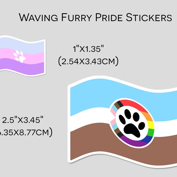 Waving Furry Flag Vinyl StickerPack! |  Mix and Match | Flag Stickers | Furries, Avians, Cetaceans, and Scalies