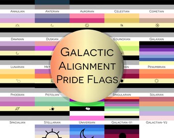 Galactic Alignment Pride Button Pack -  Mix'N'Match | Choose Your Own Combo! | LGBTQIA - Gender