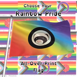 Choose Your Rainbow Pride Wall Flags | All-Over-Print | 5 Sizes | LGBTQIA2S+