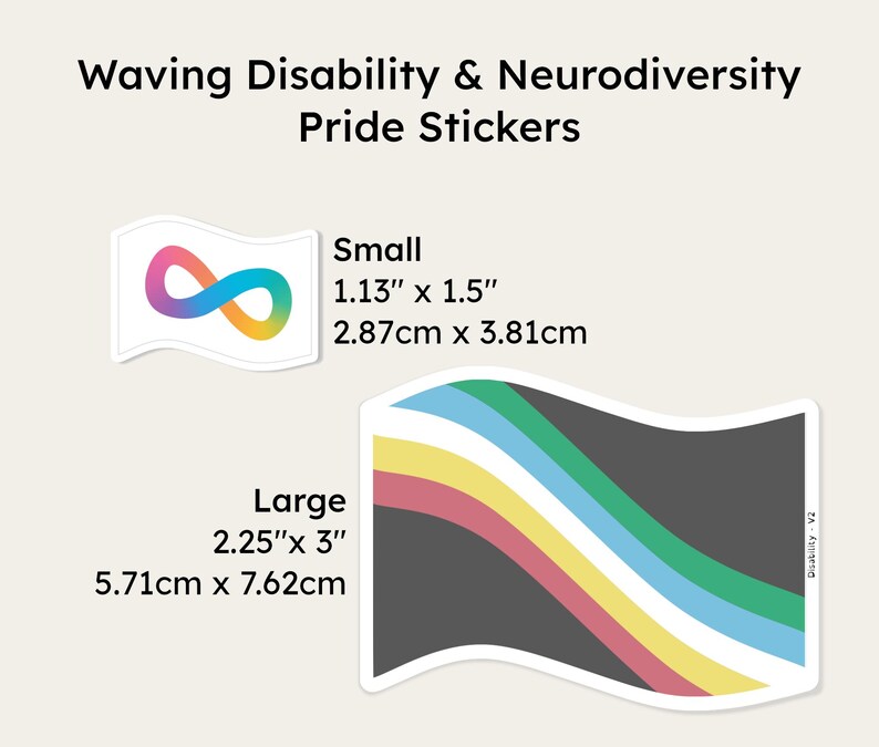 Disability and Neurodivergent Flag Vinyl Sticker Pack | Mix and Match ...