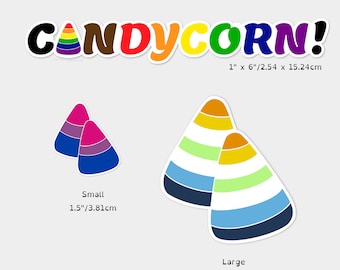Candy Corn Pride Vinyl Stickers |  Mix and Match | Sticker Pack | LGBTQIA