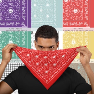 Hanky Code Bandanas | Single-Sided Print | Gay/Fetish Flagging | Kink And Lgbt