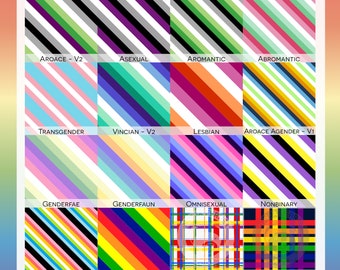 Repeating Pattern Pride Cotton Fabric | 6 Fabric Types | Choose Your Pattern and Colourway