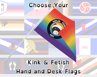 Fetish Pride Hand/Desk Flags! | Choose Your Flag | Double Sided