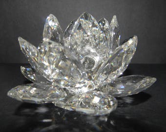 Swarovski Crystal Medium Water Lily Candle Holder