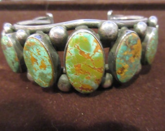 Jock Favour Narrow Ingot Silver Turquoise W Drilled Beads