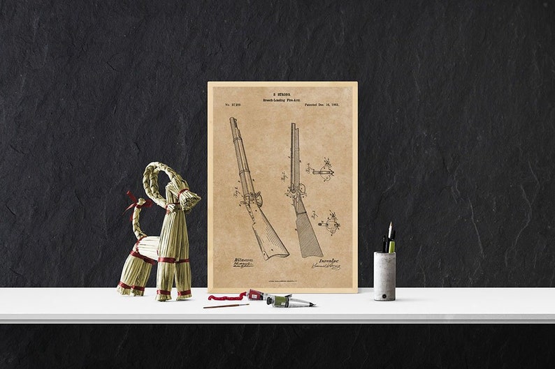 Breech Loading Fire Arm Patent Printable Gun Patent Wall Art - Etsy