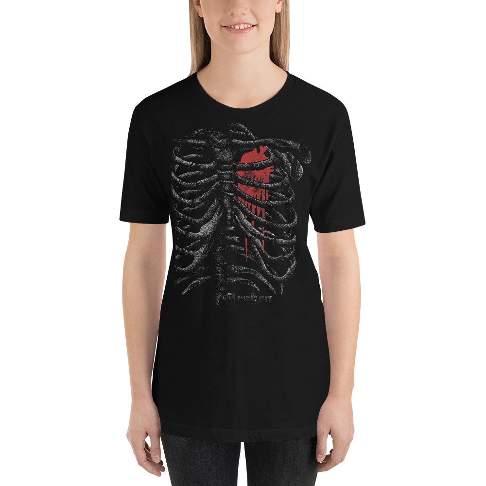 Broken Ribcage Heart T-shirt • Goth Streetwear - Etsy