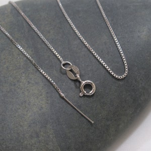 Catena a maglie in argento sterling: collana con perno da 16 pollici