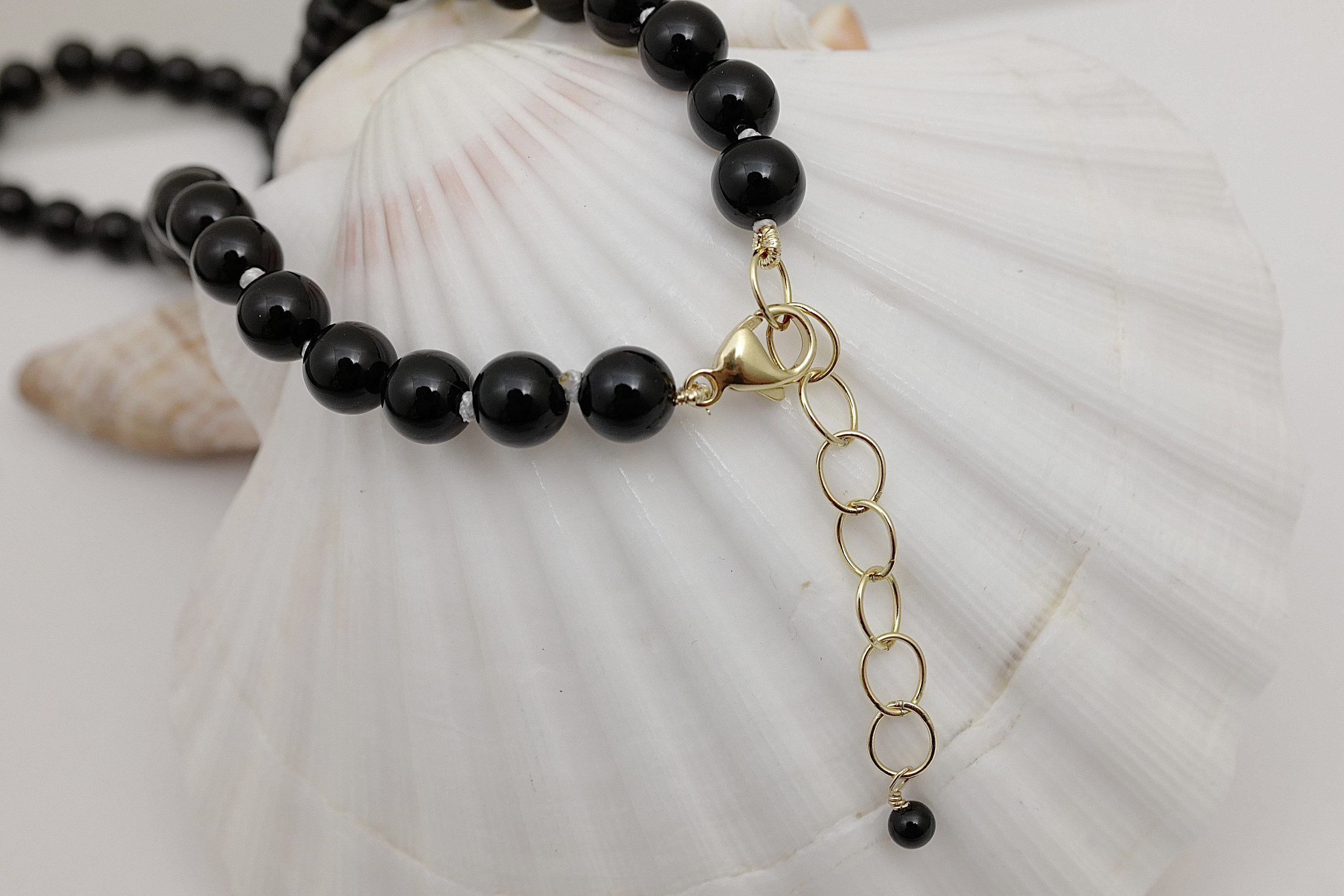 Pietre E Minerali. Collana Perle Onice Nero Opaco 8 Mm + Agata Nera Apatite Blu Della Catena In Acciaio Inossidabile~p155484749 - Foto 7