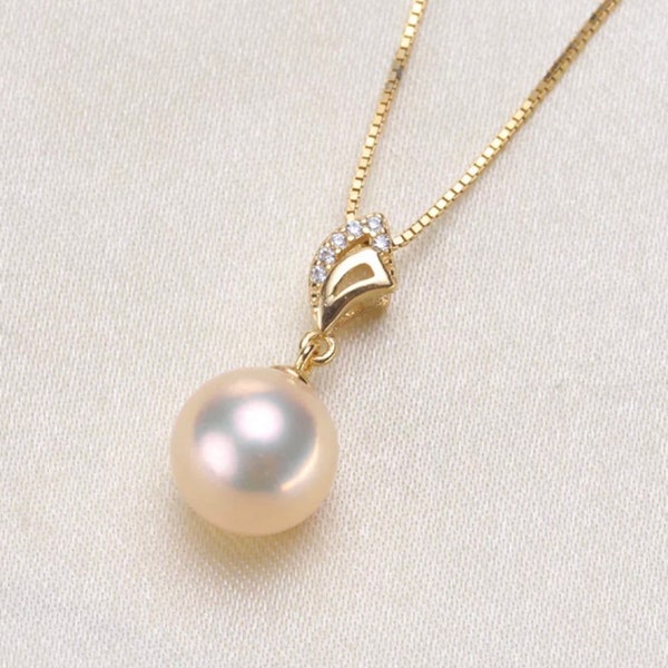 925 Sterling Silver/Gold Vermeil Teardrop Pendant Setting w/Cubic Zirconia,Half Drilled Pearl Peg Pendant Bails Mountings Wholesale (NF-605)