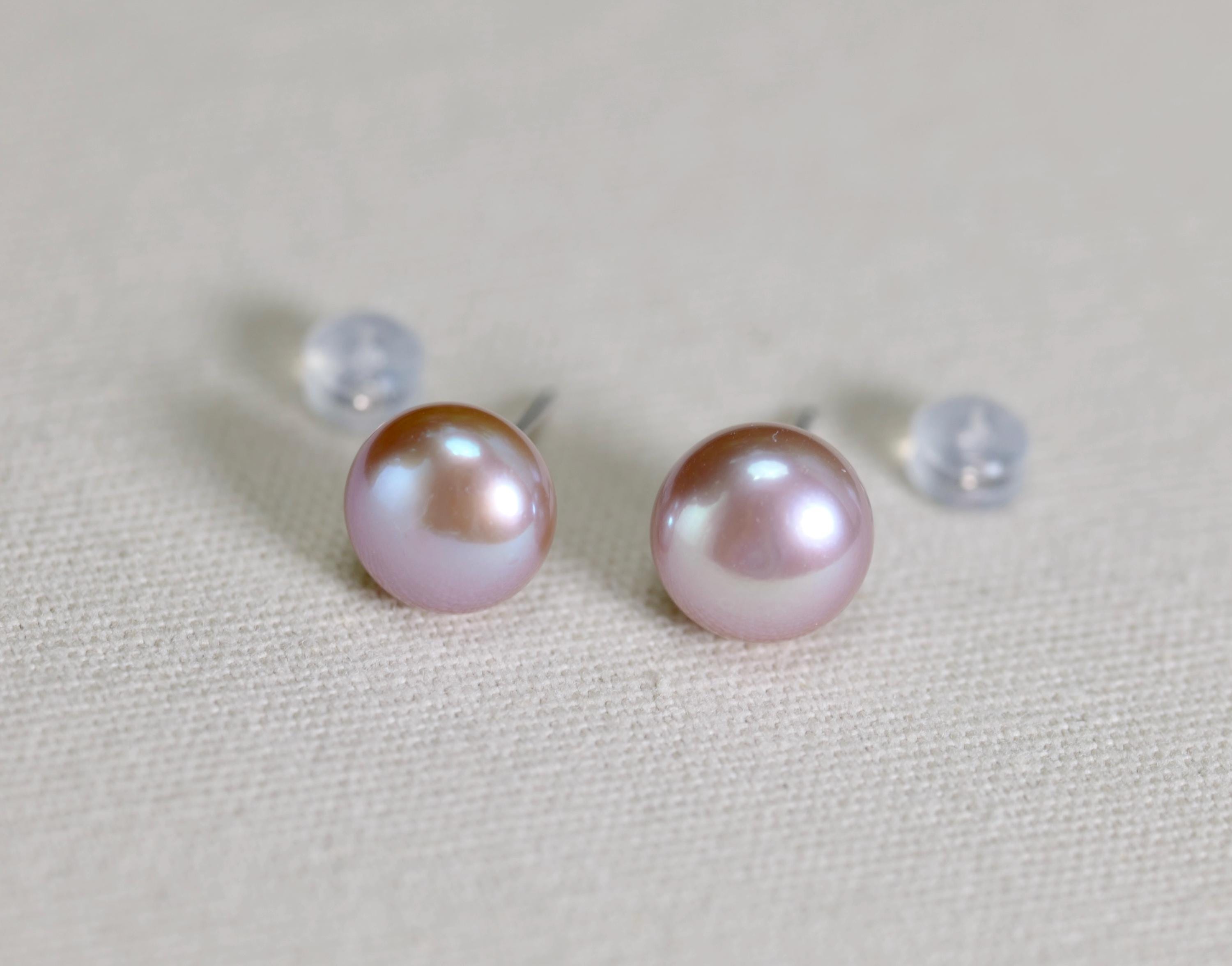 POPLYKE Orecchini Donna Con Perle D'acqua Dolce In Argento 925, Montatura Intagliata, Regalo In Confezione Elegante
