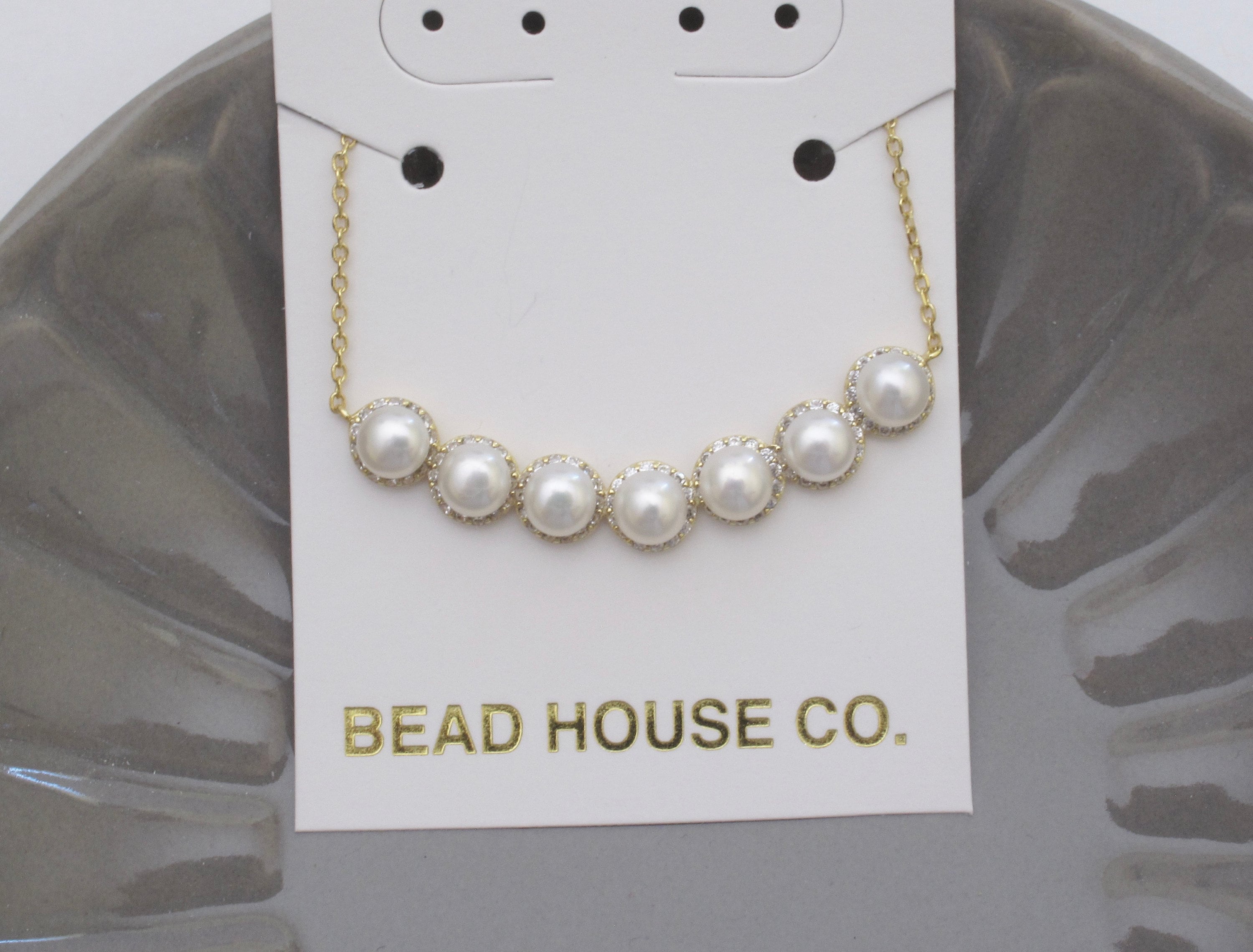 Genuine Natural White Freshwater Pearl Bar Necklace With