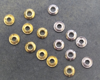3.5mm Cap w/1.8mm Hole Solid 925 SterlingSilver Bead Grommet,DIY Jewelry Findings,SterlingSilver FloatingPearl Settings,PearlMounts(721-NF)