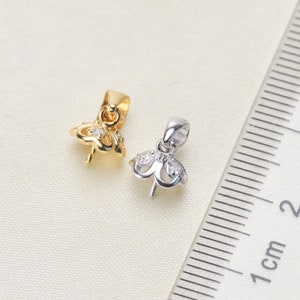 925 Sterling Silver OR Gold Cap Pendant Setting for Half Drilled Pearl Mountings,DIY Pendant Drop Bail,Peg Pearl Pendant Findings (368-NF)