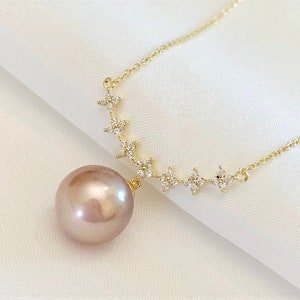 925 SterlingSilver OR Gold with Cubic Zirconia Bar Necklace w/Chain Setting for Half Drilled Pearls, DIY Necklace Jewelry Supplies (665-EF)