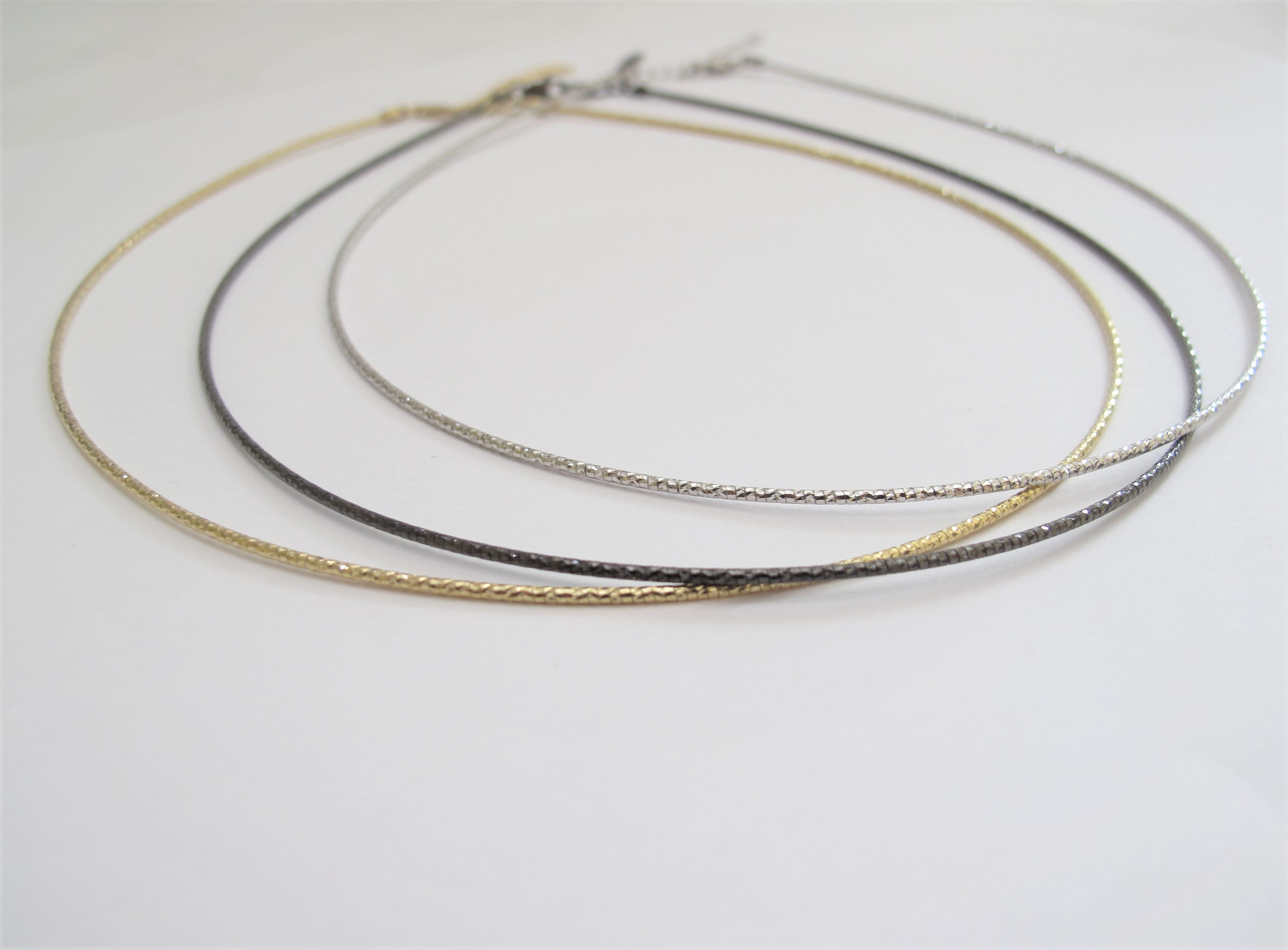 16-18 Inch Solid .925 Sterling Silver/gold/oxidized Silver