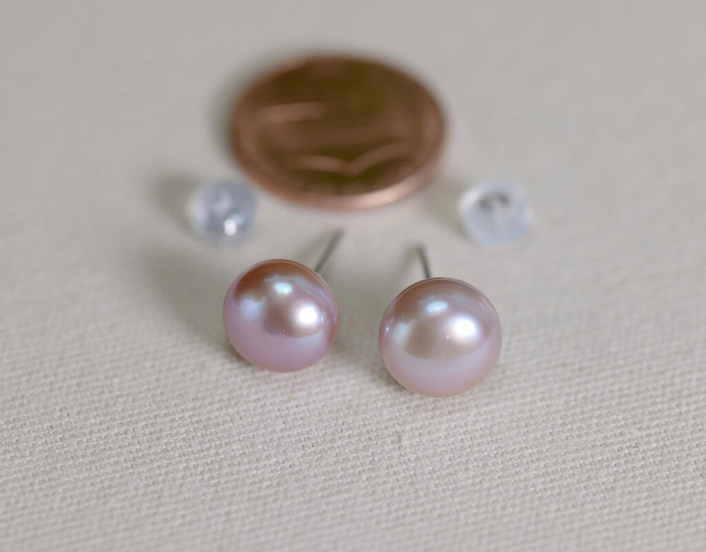 7 Paia Orecchini A Perla In Argento 925, Set Settimanale Ipoallergenico Con Perle Rotonde 8 Mm, Regalo Donna