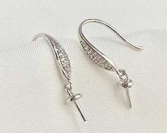 One Pair 925 Sterling Silver/Gold Hook Earring Findings | Etsy