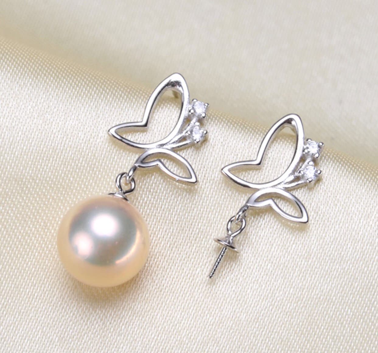 10x Argento Sterling 925 Orecchino FARFALLA Spalle Scorre 4,9 Mm - Foto 2