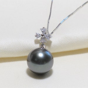 Sterling Silver Flower Pendant Setting for Half Drilled Pearls (3mm Cup)