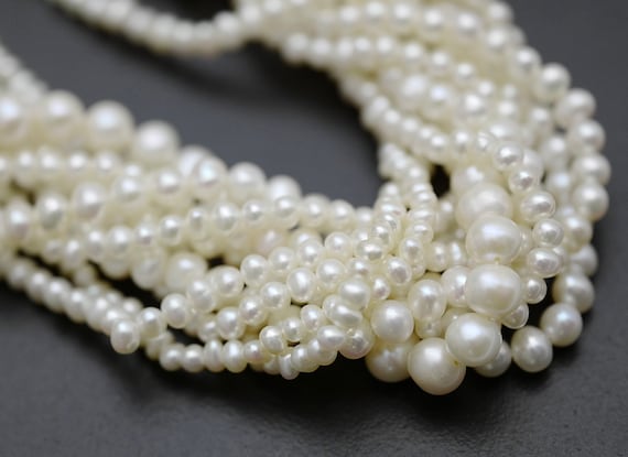 Collana Di Perle Multistrato Fatta A Mano - 7 Giri Con Perle Barocche E Tonde - Elegante Gioiello Regalo - 4