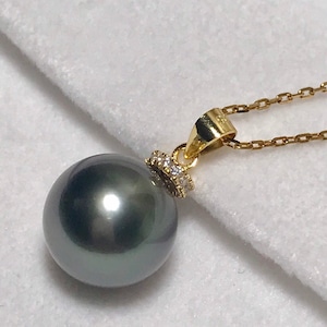 Sterling Silver Gold Cubic Zirconia Pearl Pendant Bail (NF-409)
