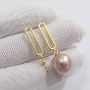 Matte Sterling Silver Pearl Peg Earring Mounts: DIY Earring Settings