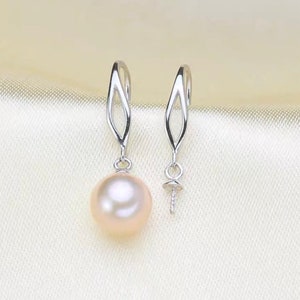 Sterling Silver Hook Earring Findings: DIY Pearl Mountings