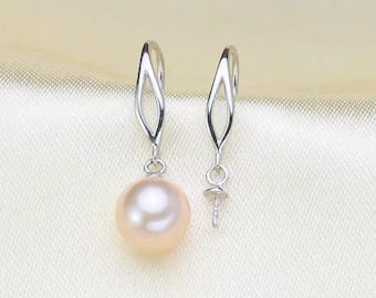 Accessori per orecchini a gancio in argento sterling: montature per perle fai da te (771-EF)