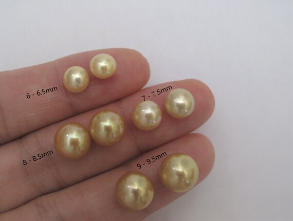 Natural AAAA Grade Half Drilled Pearls Beads Buttons Loose Beads for Jewelry