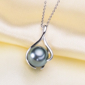 925 Sterling Silver OR Gold Pendant Setting for Half Drilled Cage Pearl Mountings, DIY Jewelry, Pendant Drop Bail, Pearl Findings (NF-608)