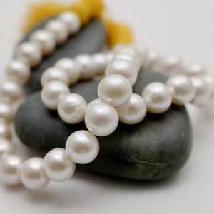 20 Inch Edison Pearl Strand: 12-15mm White Freshwater Bridal Pearls