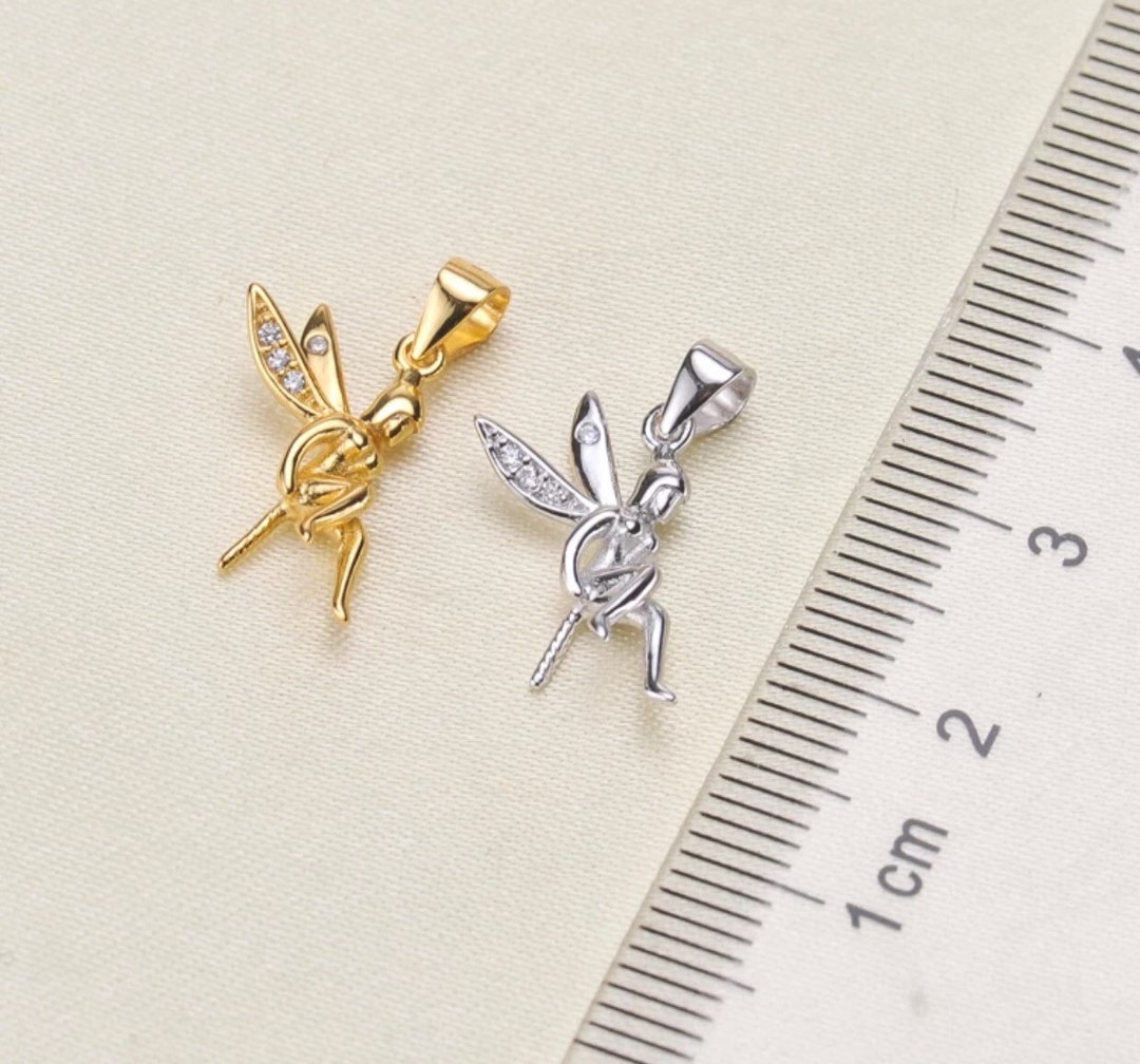 925 Sterling Silver OR Gold Fairy Tale / Angel Pendant Setting - Etsy