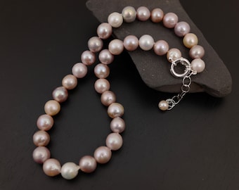 Treasure Bay Gioielli di perle da donna, multicolore, 8 – 9 mm, collana di perle d'acqua dolce barocche e orecchini per donne, signore ragazze, regalo