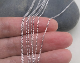 Sterling Silver Cable Chain Necklace: High Shine, 18 Inch