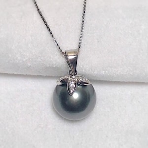 925 Sterling Silver CZ Pearl Pendant Cap: DIY Pearl Jewelry Findings/Mounts for Half Drilled Pearls, Silver Jewelry Craft Supplies (407-NF)