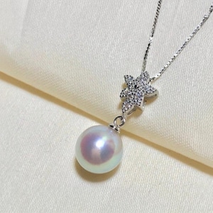 Sterling Silver Cubic Zirconia Star Flower Pearl Pendant Setting
