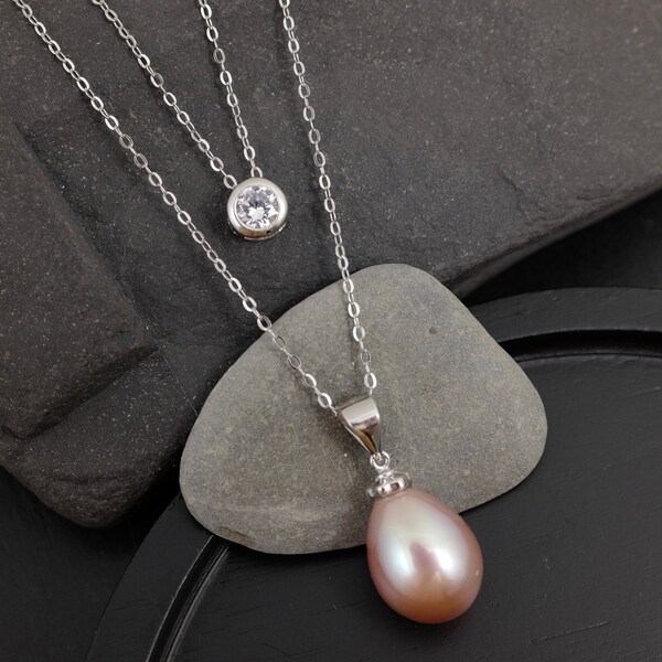 Drop Chain Pearl Necklace main image 1