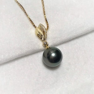 Sterling Gold Leaf Pendant Bail with Cubic Zirconia - Pearl Mountings