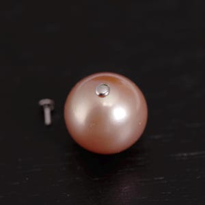 925 Solid Sterling Silver/Gold Tiny Head Pins, Pearl Jewelry Findings, Sterling Silver/Gold Pearl Mounts,Half Drilled Pearl Setting(5108-NF)