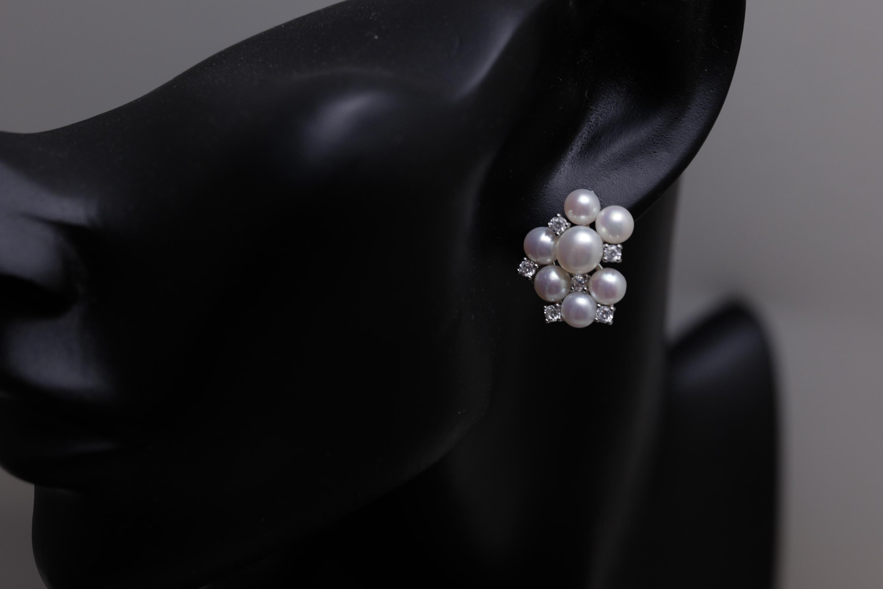 Boucles D'oreilles Argent 925 Avec Perles D'eau Douce - Modèle Grappe Delmaoro