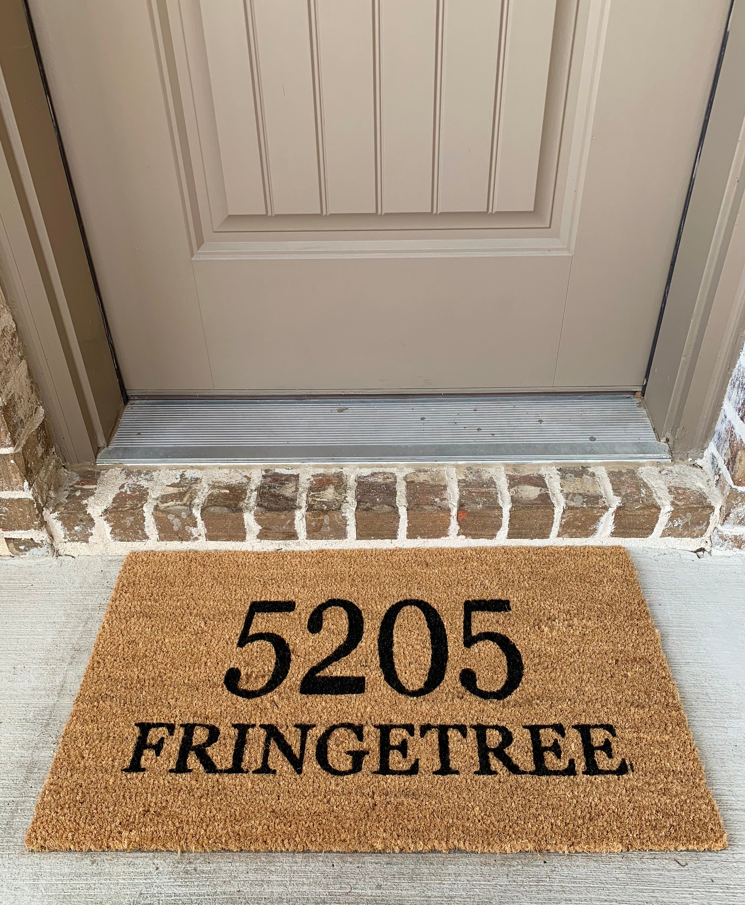 Street Address Front Door Mat Personalized Front Door Mat Etsy