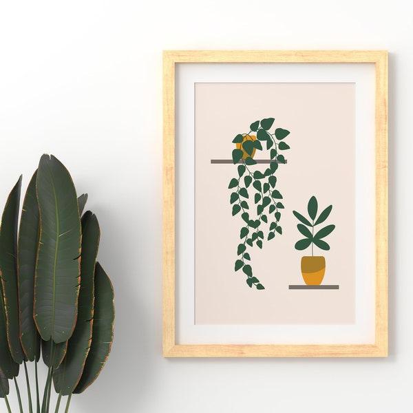 Minimalist Plant Wall Art - Etsy - Minimalist Plant Wall Decor For Coastal Homes