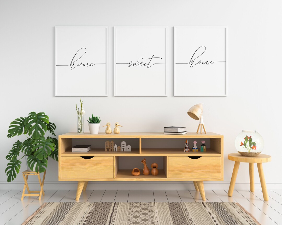 Home Sweet Home Printable Posters, Set of 3 Prints, Gallery Wall Art ...