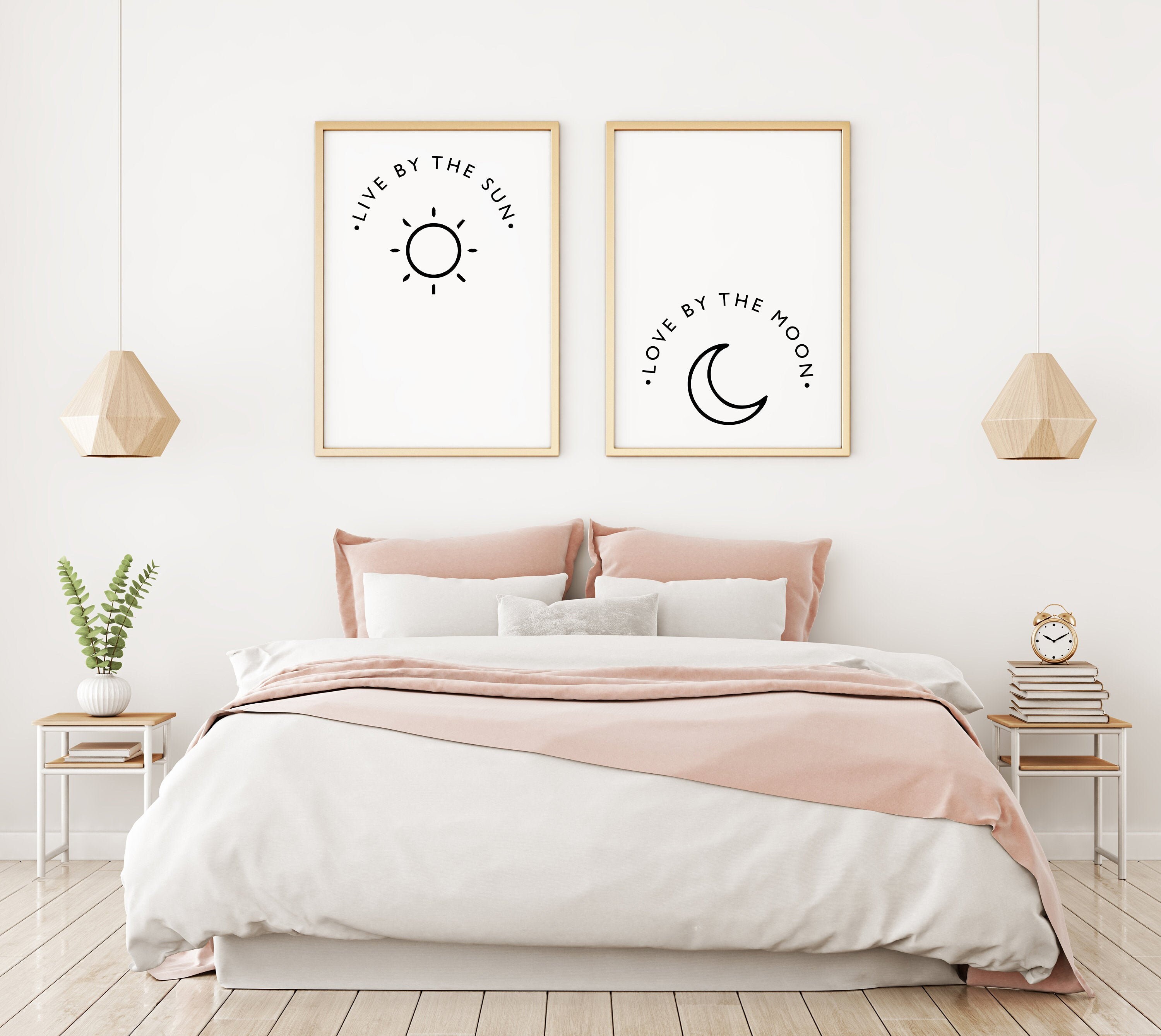 Live by the Sun Love by the Moon Printable Art Set of 2 - Etsy
