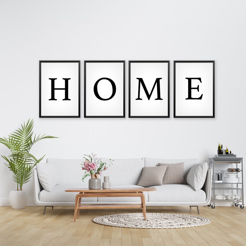 Printable Home Posters Set of 4 Prints Art Prints Bundle Etsy
