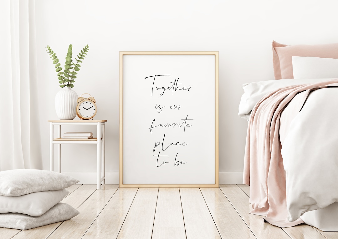 Above Bed Art, Poster for Couples, Bedroom Decor, Black and White Print ...