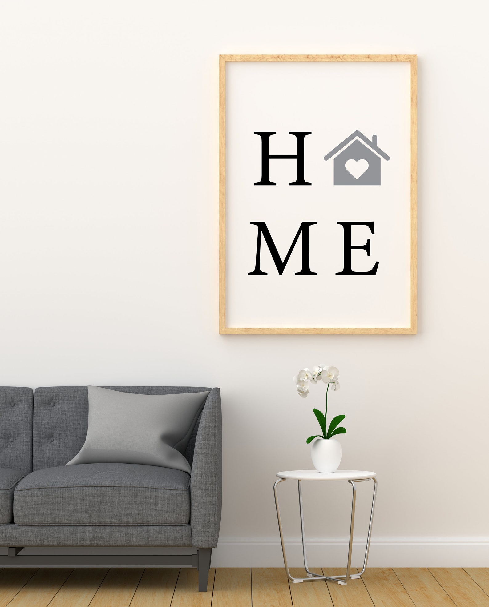 Home Sign Printable Black and White Wall Decor House Symbol - Etsy